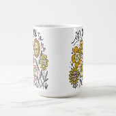 Es ist okay, Boho-Blumen-Kaffeetasse Kaffeetasse (Mittel)