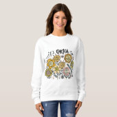 Es ist okay Boho Blumen Sweatshirt (Vorne ganz)