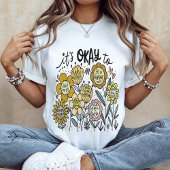 Es ist okay Boho Blumen T-Shirt