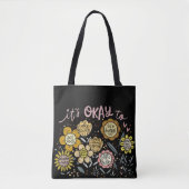 Es ist okay Boho Blumen-Tasche Tasche (Vorderseite)