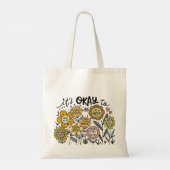 Es ist okay Boho Blumen-Tasche Tragetasche (Rückseite)