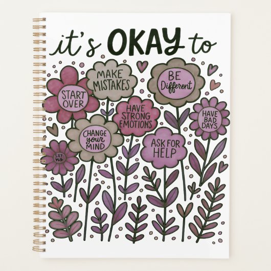 Es ist okay, Boho-Blumen zu mögen Planer (Vorderseite)