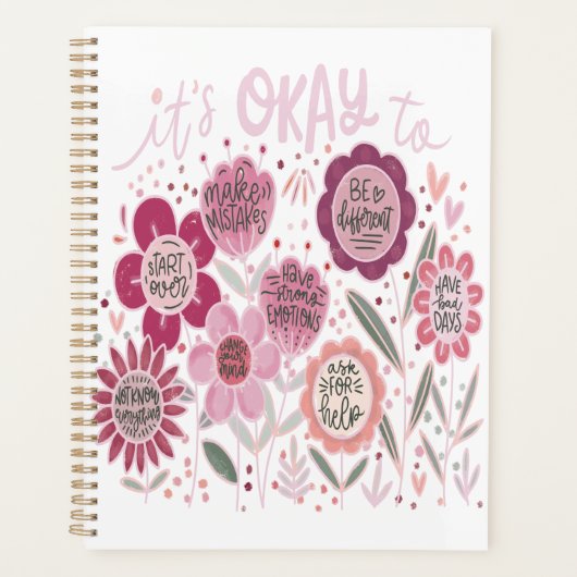Es ist okay, Boho-Blumen zu mögen Planer (Vorderseite)