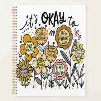 Es ist okay, Boho-Blumenplaner Planer