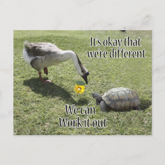 Es ist okay, dass wir anders sind, wir können es h postkarte (Vorderseite)