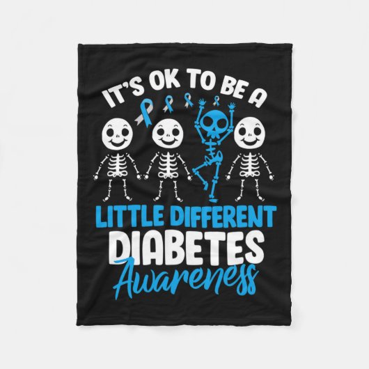 Es ist okay, ein bisschen anders zu sein Diabetes- Fleecedecke (Vorderseite)