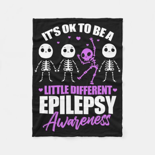 Es ist okay, ein bisschen anders zu sein Epilepsie Fleecedecke (Vorderseite)