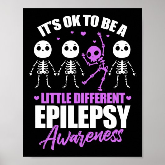 Es ist okay, ein bisschen anders zu sein Epilepsie Poster (Vorne)