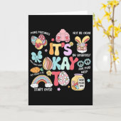 Es ist okay, einige Fehler zu machen Ostern Schulp Karte (Gelbe Blume)