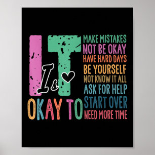 Es ist okay, Fehler zu machen, nicht alles zu wiss Poster
