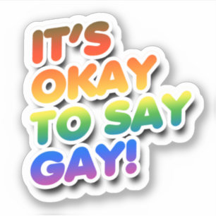Es ist Okay, Gay zu sagen Aufkleber