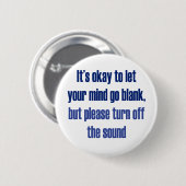 Es ist okay, Ihren Verstand gehen zu lassen freier Button (Vorne & Hinten)