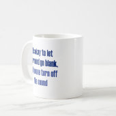 Es ist okay, Ihren Verstand gehen zu lassen freier Kaffeetasse (Vorderseite Links)