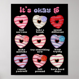 Es ist okay, nervös zu sein Positive psychische Ge Poster