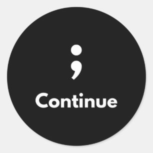 Es ist okay, nicht in Ordnung zu sein Semicolon ps Runder Aufkleber