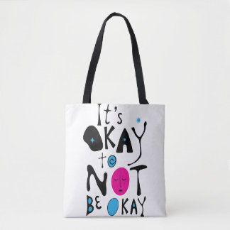 Es ist okay, nicht okay zu sein - Minimale Linie Tasche