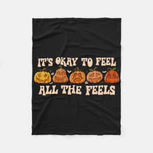 Es ist okay, psychische Gesundheit Herbst-Kürbis-H Fleecedecke