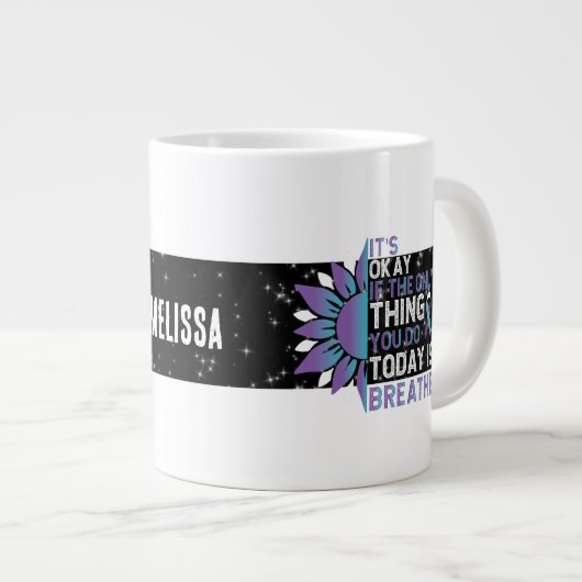 Es ist okay Suizidverhütung Jumbo-Keramik-Tasse Jumbo-Tasse (Vorderseite Rechts)
