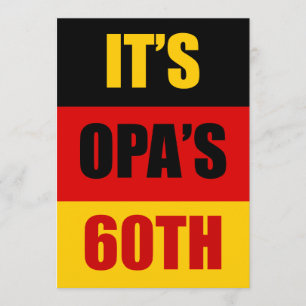 Es ist Opas 60. Geburtstagsflagge Einladung