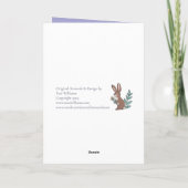 Es ist Ostern Bunny Rabbit Blume Wasserfarbe Niedl Karte (Rückseite)