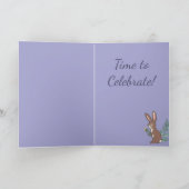 Es ist Ostern Bunny Rabbit Blume Wasserfarbe Niedl Karte (Innenseite)