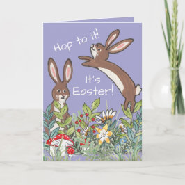 Es ist Ostern Bunny Rabbit Blume Wasserfarbe Niedl Karte