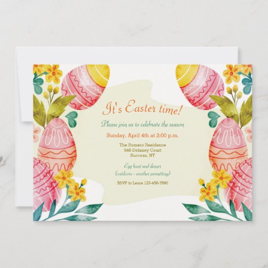 Es ist Ostzeit Einladung (Vorderseite)