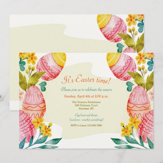 Es ist Ostzeit Einladung (Vorne/Hinten)