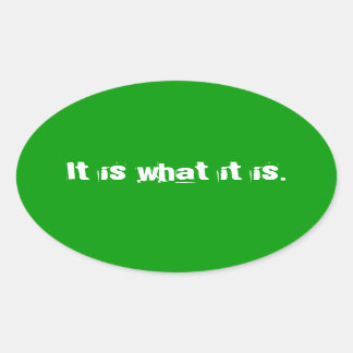 Es ist ovaler aufkleber