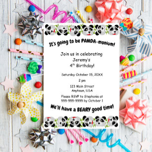 Es ist Panda-Monium Einladung