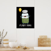 Es ist Party Thyme Funny Herb Pun Dark BG Poster (Küche)