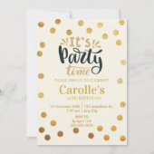 Es ist Party Time Simple Birthday Einladung (Vorderseite)