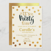 Es ist Party Time Simple Birthday Einladung (Vorne/Hinten)