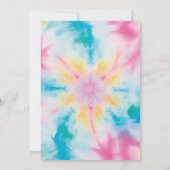 Es ist Party Zeit Groovy Gefärbte Krawatte Geburts Einladung (Rückseite)