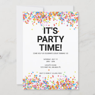 Es ist Partyzeit Geburtstagseinladung Einladung
