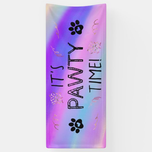 Es ist Pawty Time Banner (Vertikal)