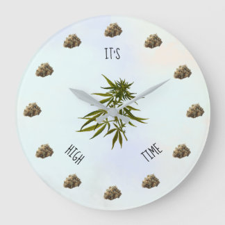Es ist Personalisierter Weed Bud Große Wanduhr