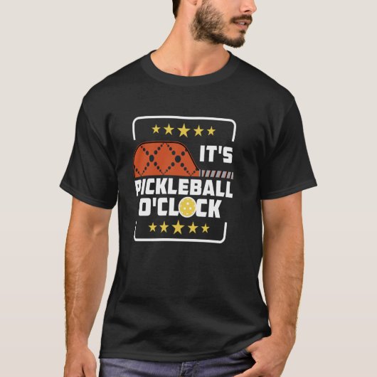 Es ist Pickleball O'Clock Pickleball Player Sprich T-Shirt (Vorderseite)