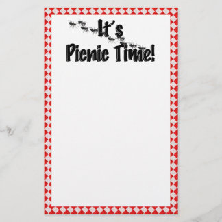 Es ist Picnic Time! Rotes Tischtuch mit Anten Briefpapier