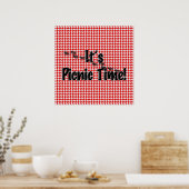 Es ist Picnic Time! Rotes Tischtuch mit Anten Poster (Küche)