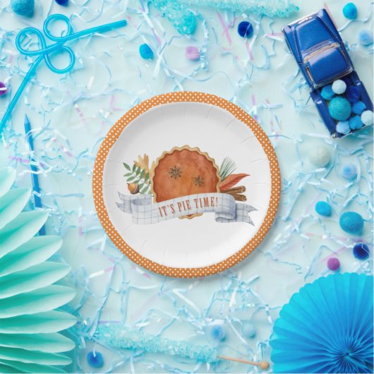 Es ist Pie Time | Pumpkin Pie Paper Plate Pappteller (Party)