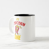 Es ist Popcorn Time Funny Zweifarbige Tasse (Vorderseite Links)
