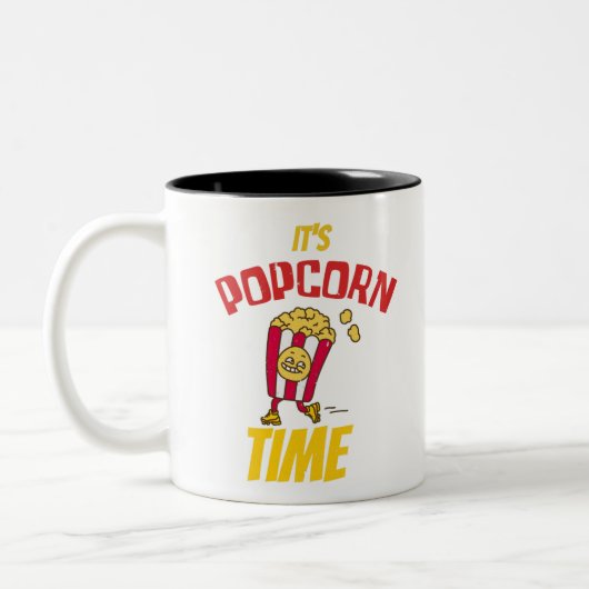 Es ist Popcorn Time Funny Zweifarbige Tasse (Links)