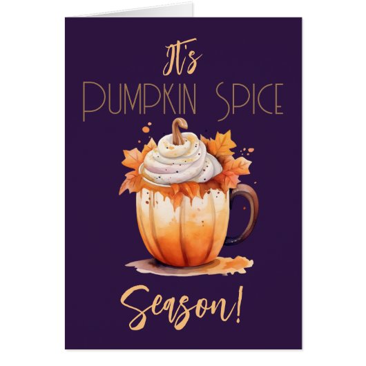 Es ist Pumpkin Gewürzsaison Card (Vorne)