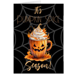 Es ist Pumpkin Gewürzsaison geklappte Grußkarte