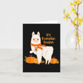 Es ist Pumpkin Jahreszeit Llama Herbst Blätter fal Karte (Gelbe Blume)
