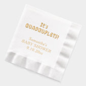 Es ist Quadruplets Baby Dusche Servietten Mit Folie (Links)