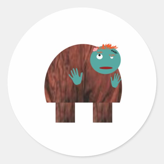 Es ist Quasizombie Runder Aufkleber (Vorderseite)