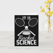 Es ist Racket Science Shuttle Player Geschenk Dmin Karte (Gelbe Blume)