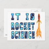 Es ist Raketenwissenschaft Postkarte (Vorne/Hinten)